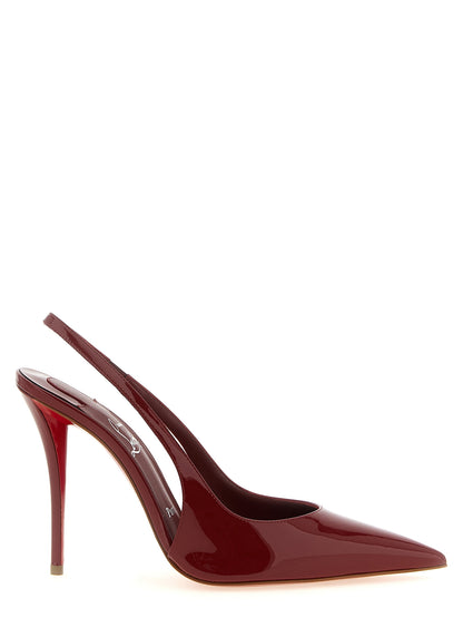 Zapatilla De Tacón Alto Christian Louboutin En Piel Becerro Roja