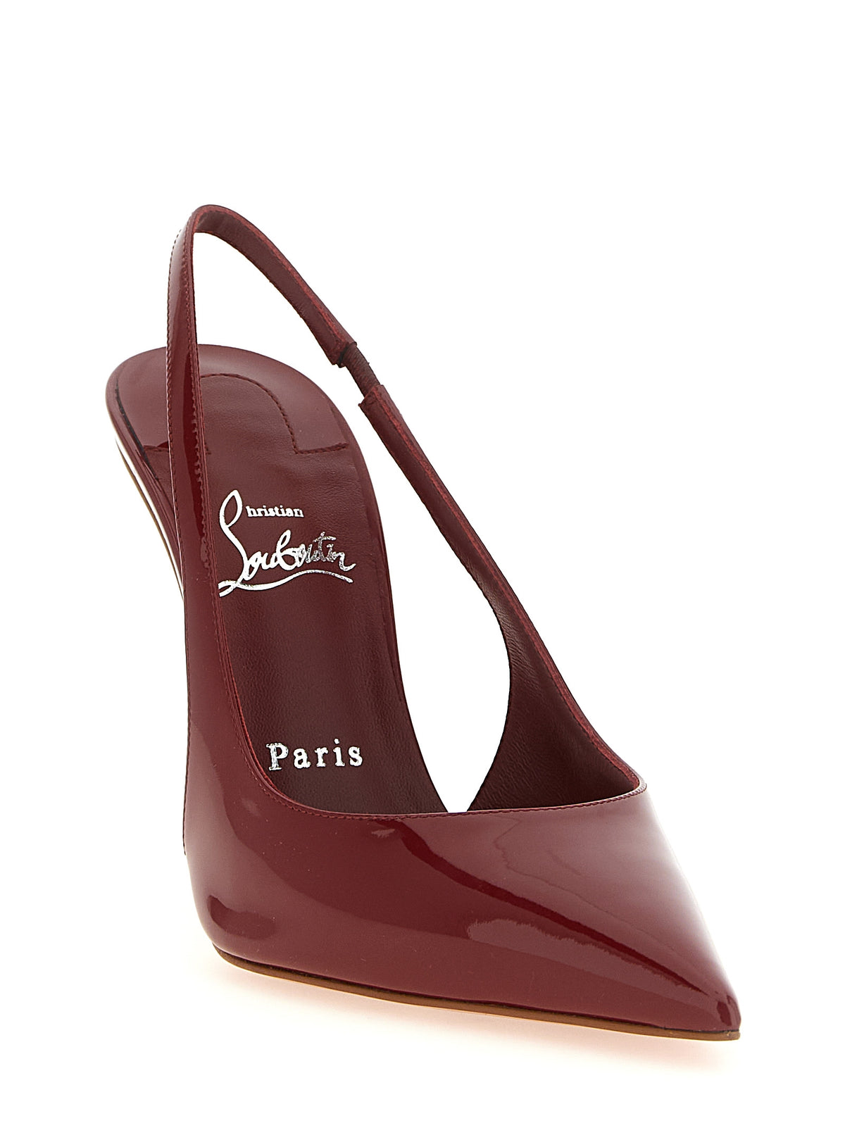 Zapatilla De Tacón Alto Christian Louboutin En Piel Becerro Roja