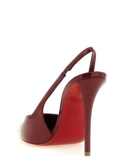 Zapatilla De Tacón Alto Christian Louboutin En Piel Becerro Roja