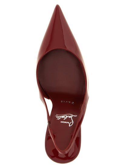 Zapatilla De Tacón Alto Christian Louboutin En Piel Becerro Roja
