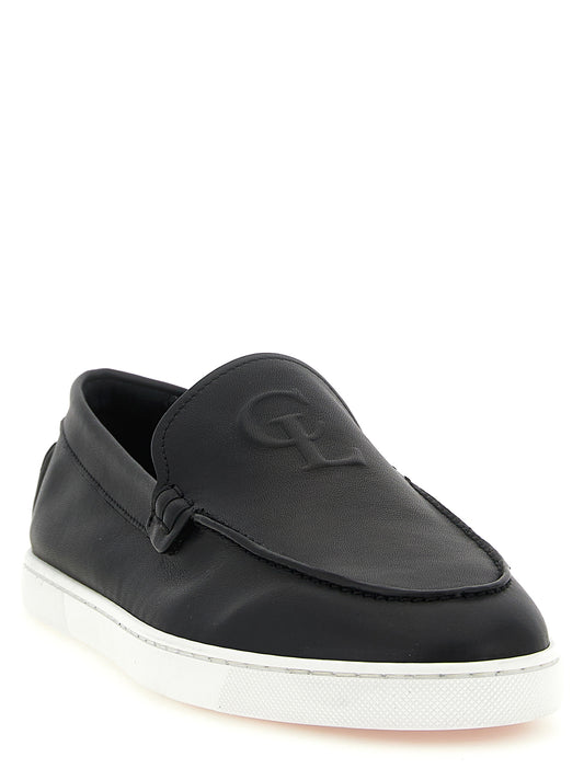 Mocasines Christian Louboutin De Piel De Becerro Negra Sin Cordones