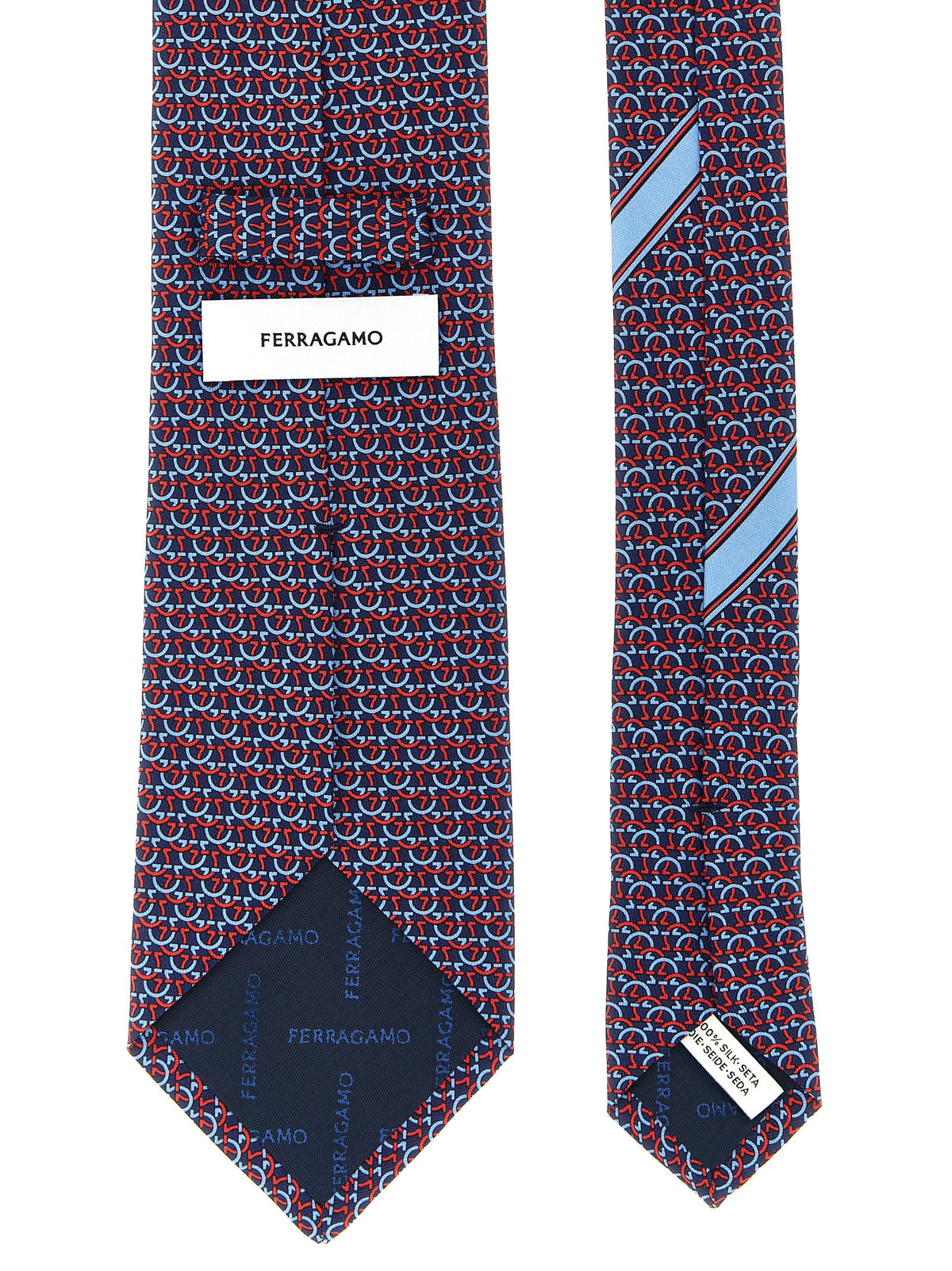 Ferragamo Bufanda De Seda - Estampado Multicolor Elegante