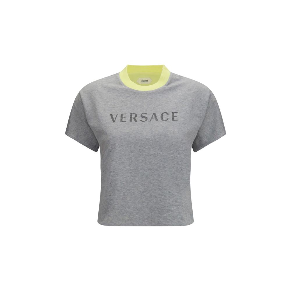 Versace Grey Cotton T-Shirt - Casual and Comfortable Garment