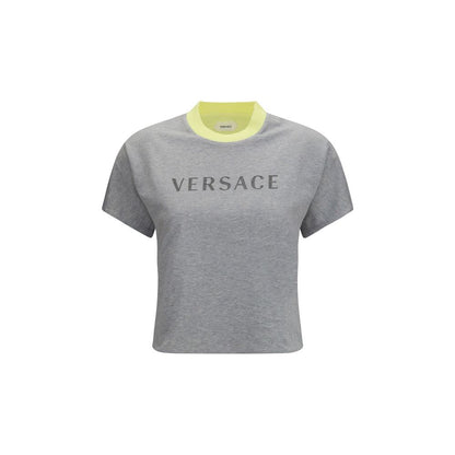 Versace Grey Cotton T-Shirt - Casual and Comfortable Garment