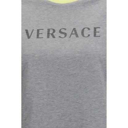 Versace Grey Cotton T-Shirt - Casual and Comfortable Garment