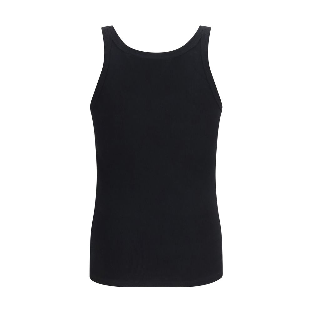 Camiseta De Algodón Negro Corte Ceñido Y Líneas Puras Dolce & Gabbana