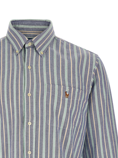 Blusa Polo Ralph Lauren de Algodón Multicolor con Estampado Vertical