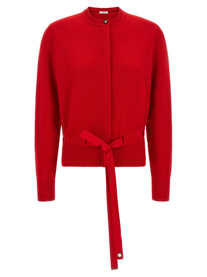 Ferragamo Intense Red Cashmere Cardigan