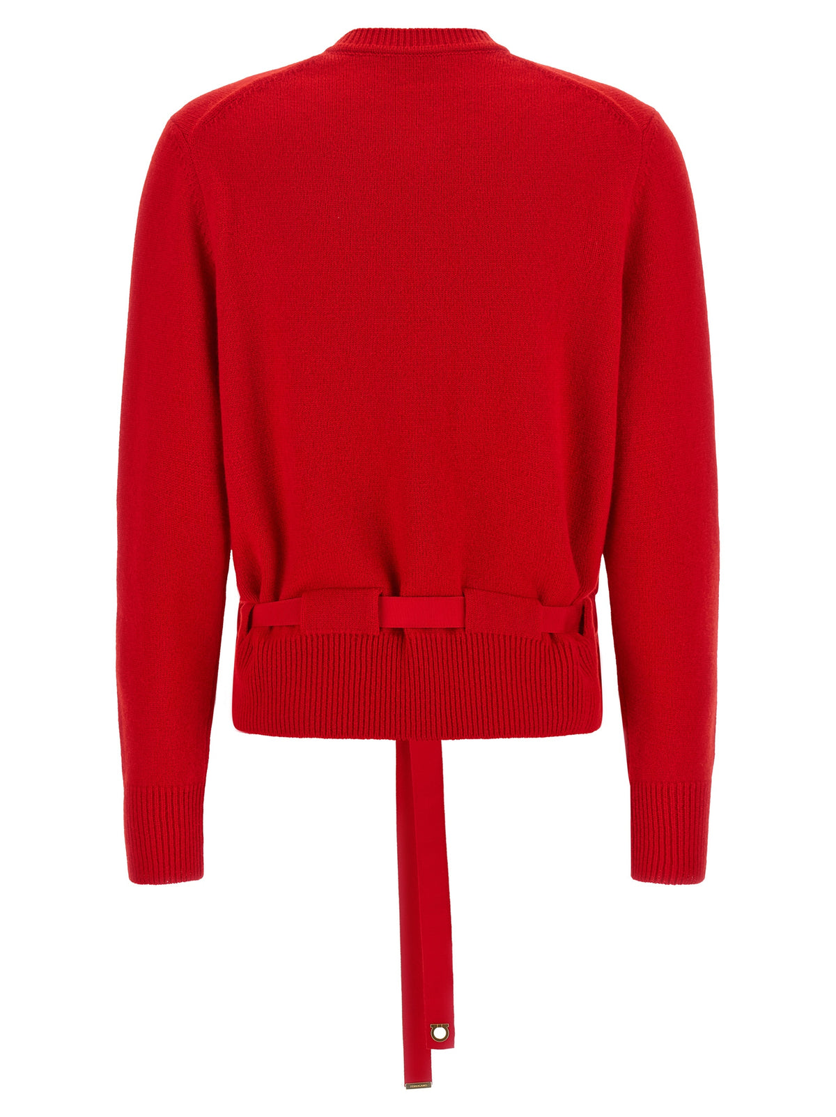 Ferragamo Intense Red Cashmere Cardigan