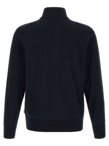 Cárdigan Hugo Boss en Laine Vierge Bleue Modèle H-Ebenji
