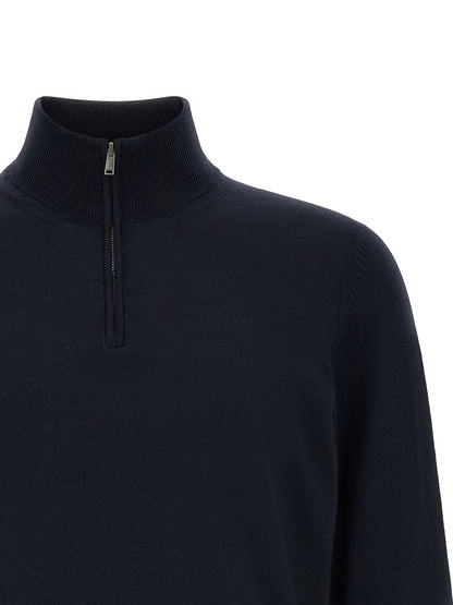 Cárdigan Hugo Boss en Laine Vierge Bleue Modèle H-Ebenji
