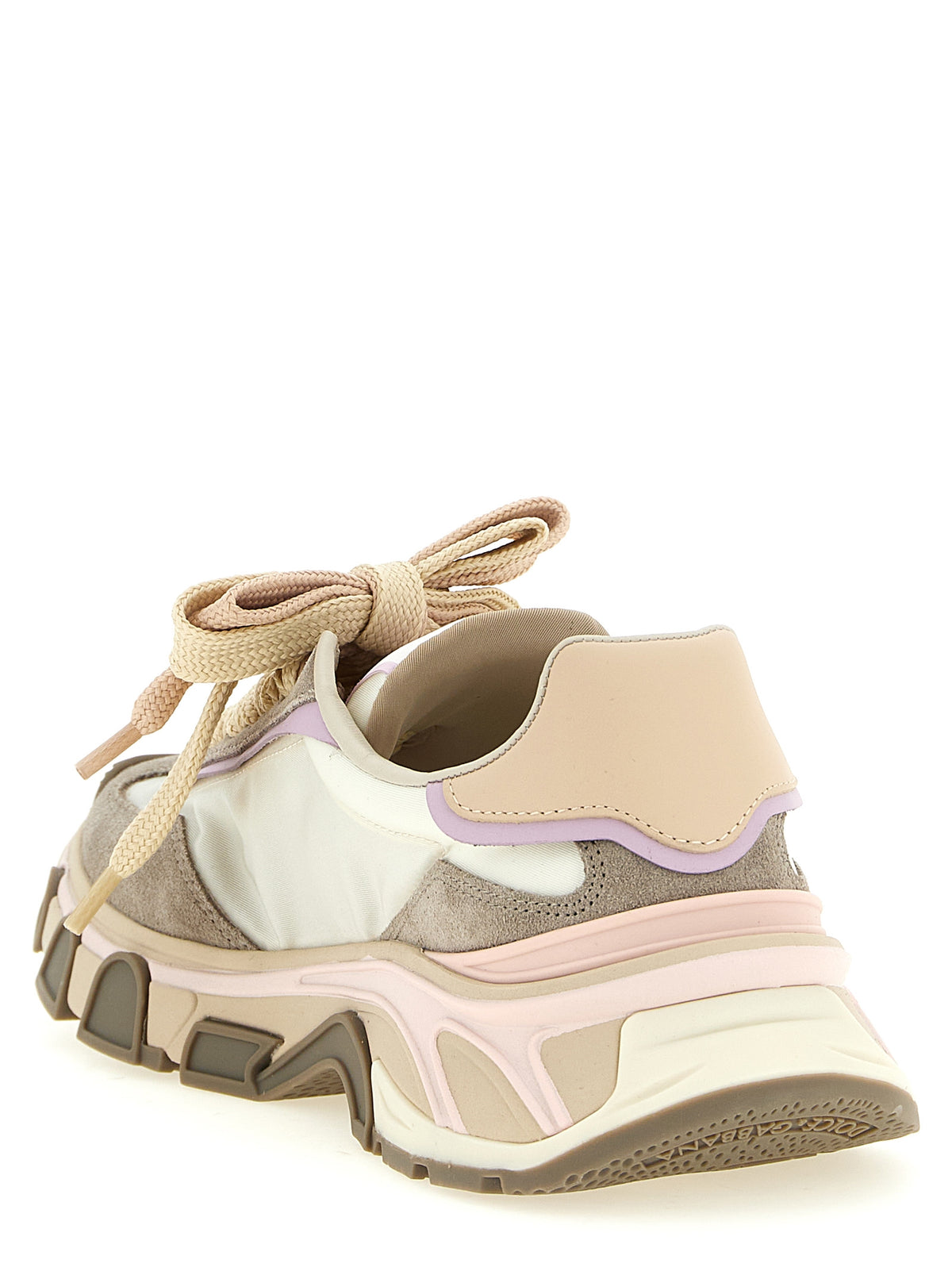 Baskets en cuir beige Dolce & Gabbana