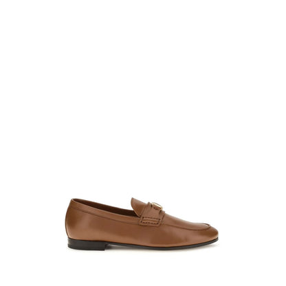Valentino Garavani Brown Bos Taurus Calfskin Slip-On Loafers