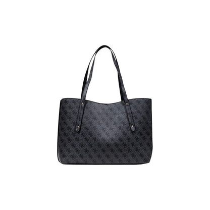 Guess Bolso De Polietileno Gris Con Logotipo Interior