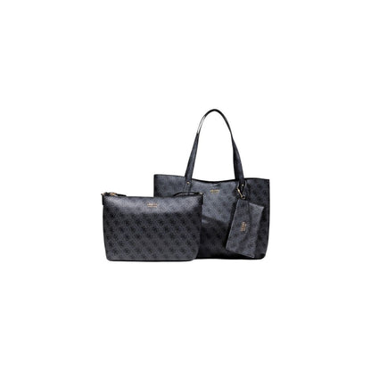 Guess Bolso De Polietileno Gris Con Logotipo Interior