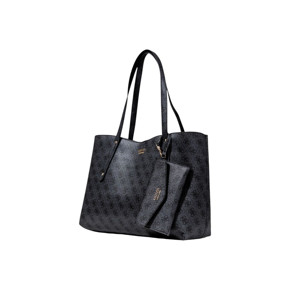 Guess Bolso De Polietileno Gris Con Logotipo Interior