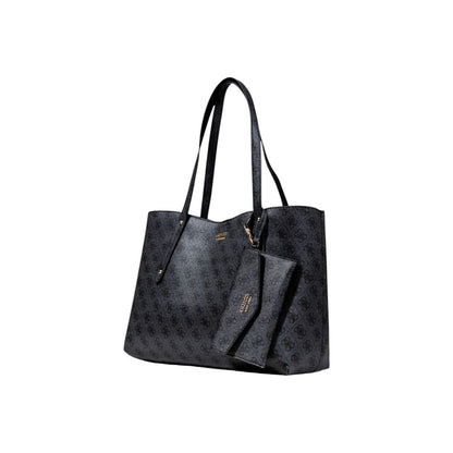 Guess Bolso De Polietileno Gris Con Logotipo Interior