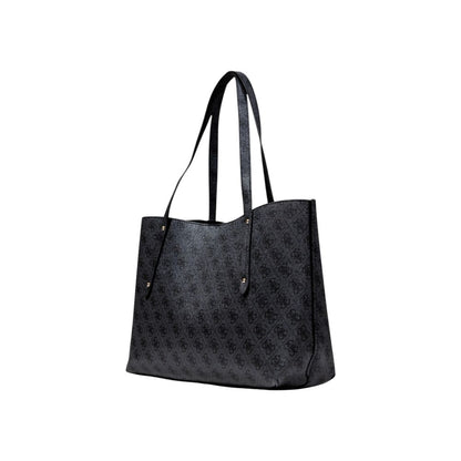 Guess Bolso De Polietileno Gris Con Logotipo Interior