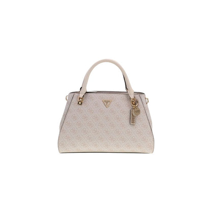 Guess White Noelle Ii Handbag In Polyethylene