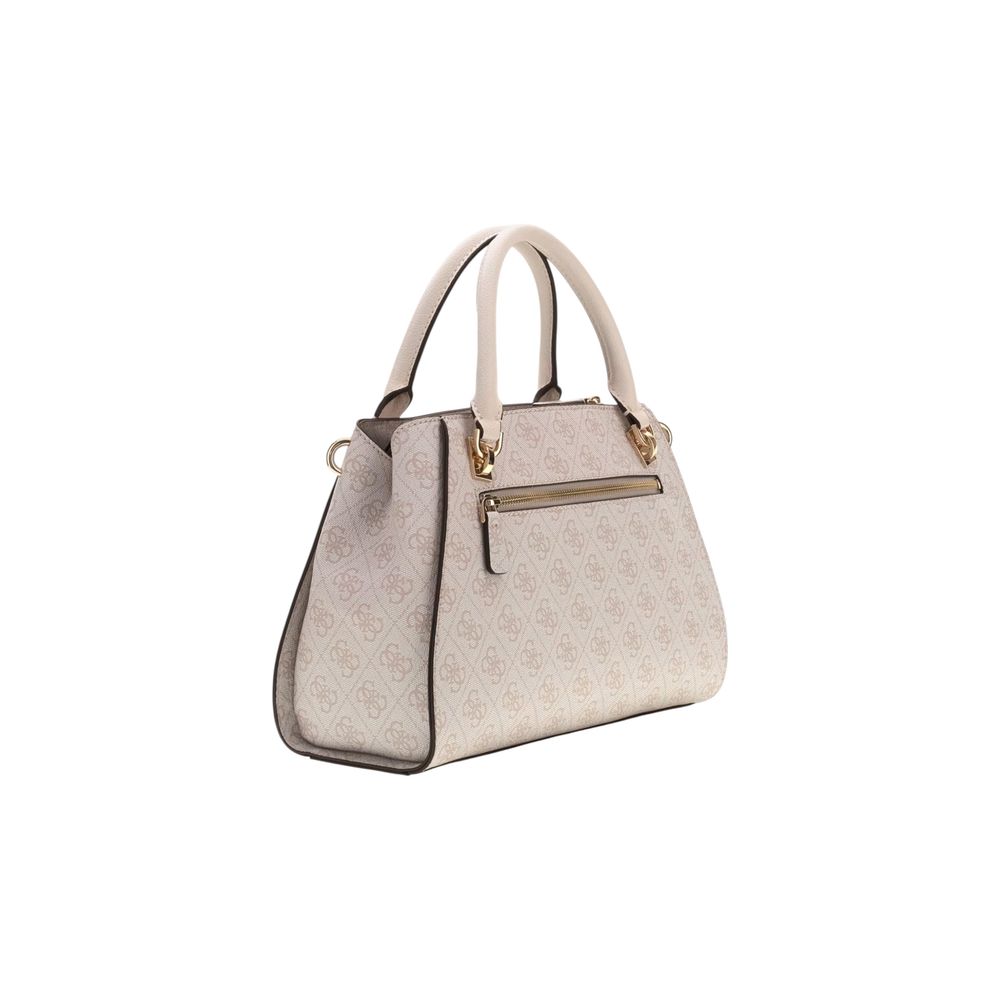 Guess White Noelle Ii Handbag In Polyethylene