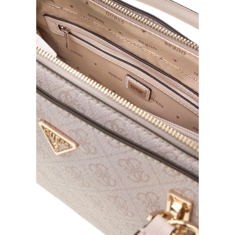 Guess White Noelle Ii Handbag In Polyethylene