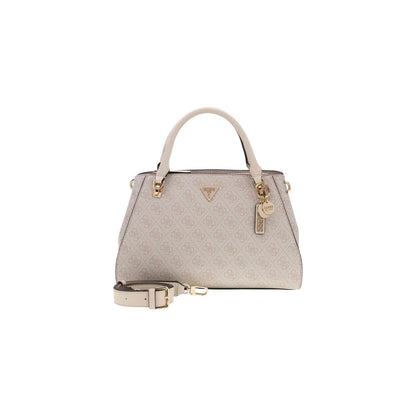 Guess White Noelle Ii Handbag In Polyethylene