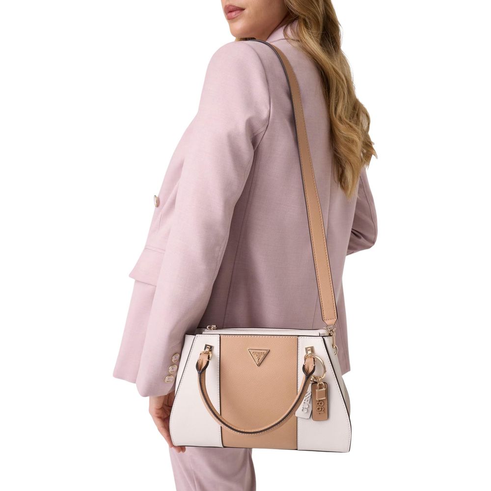 Guess Beige Polyethylene Bag Optimized Capacity