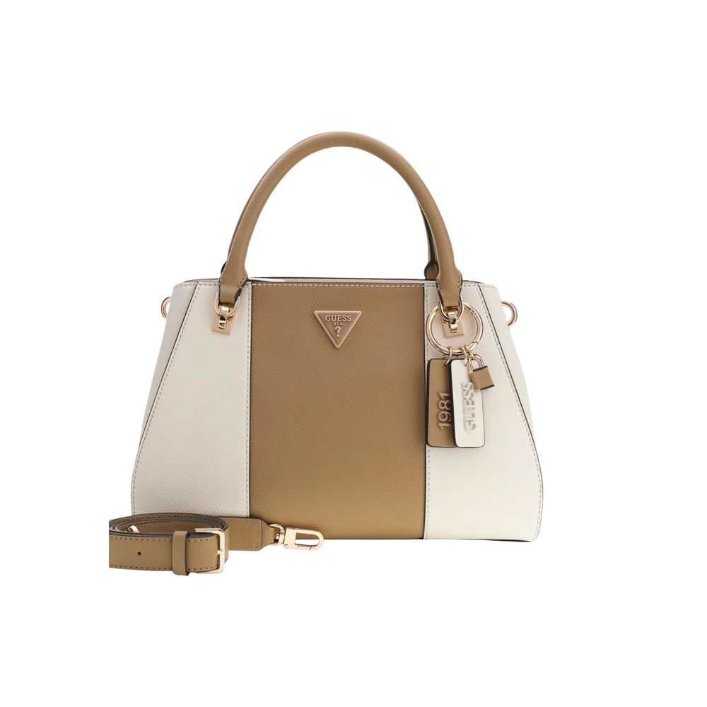 Guess Beige Polyethylene Bag Optimized Capacity