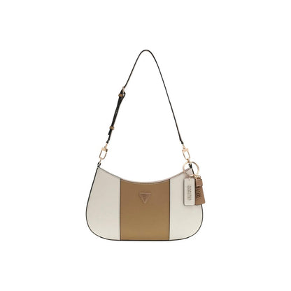 Bolso De Hombro Guess De Poliuretano Beige Modelo Noelle Ii