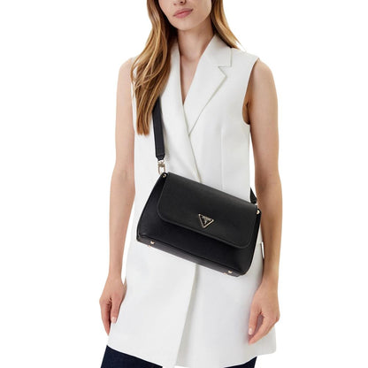 Bolso De Hombro De Polietileno Negro Guess Meridian