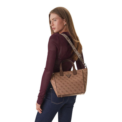 Guess Bolso De Mano Blanco De Polietileno Con Cremallera Follie Small Tote