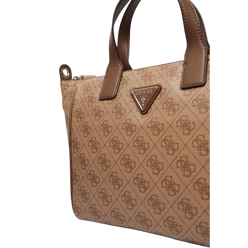 Guess Bolso De Mano Blanco De Polietileno Con Cremallera Follie Small Tote