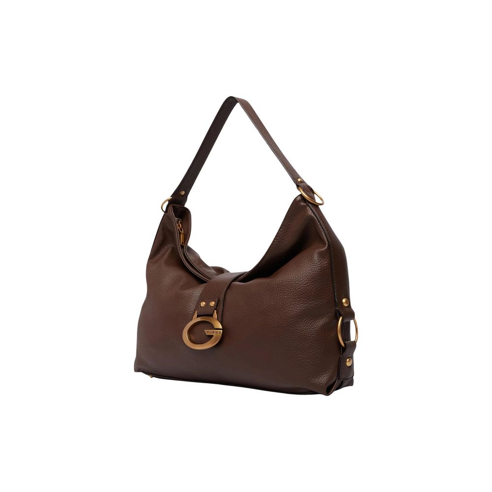 Bolso De Mano Marron Guess Amplia Capacidad Y Corte Actual