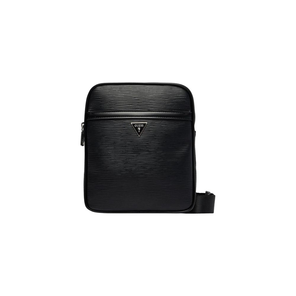 Bolsa Mensajera Guess De Polietileno Negro Modelo Milano