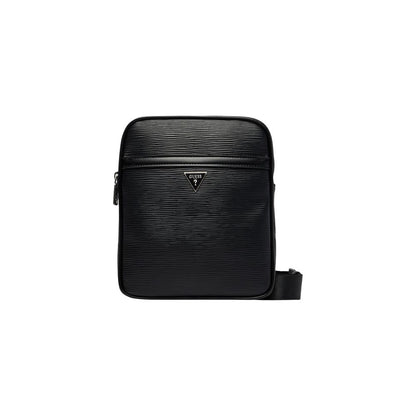 Bolsa Mensajera Guess De Polietileno Negro Modelo Milano
