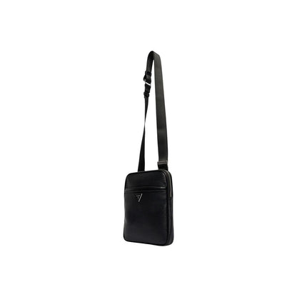 Bolsa Mensajera Guess De Polietileno Negro Modelo Milano