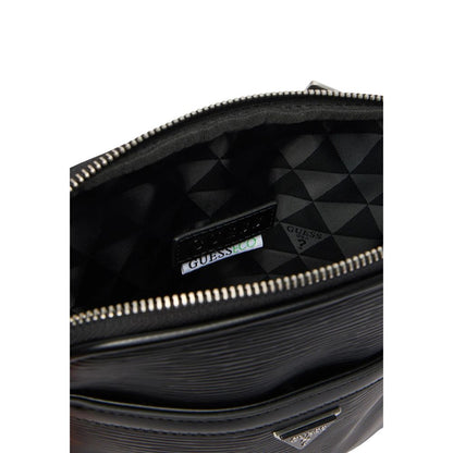 Bolsa Mensajera Guess De Polietileno Negro Modelo Milano