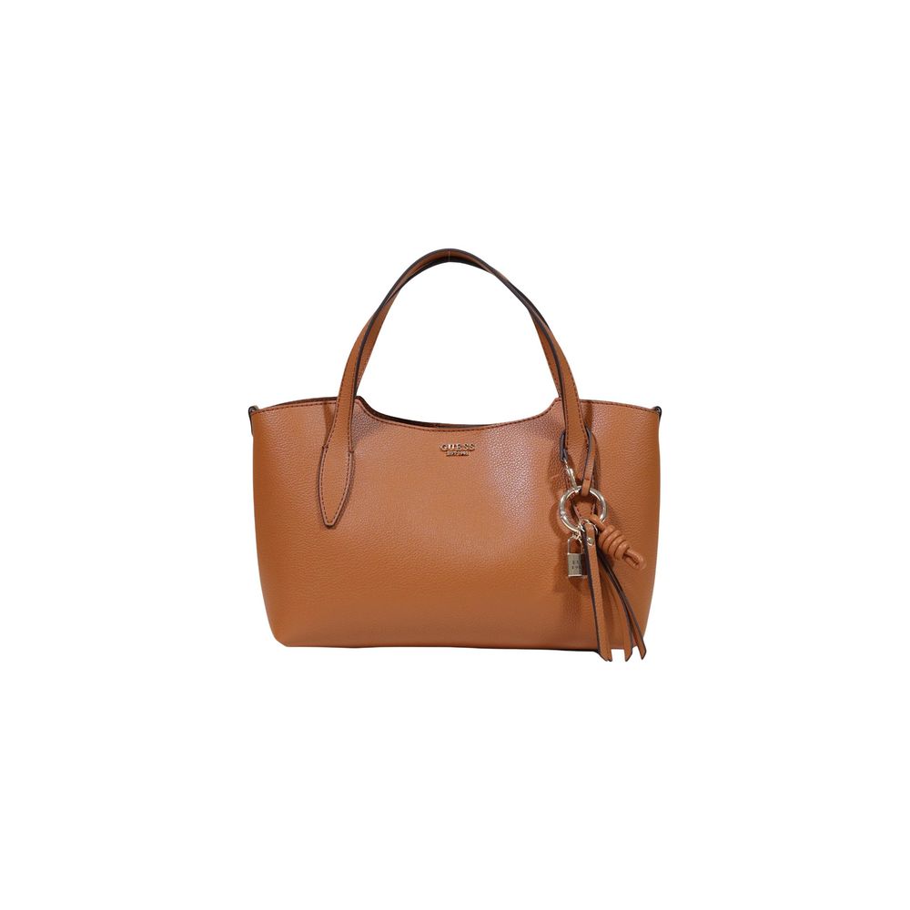 Guess Lucci Girlfriend Satchel Beige Polyethylene Handbag