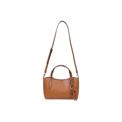 Guess Lucci Girlfriend Satchel Beige Polyethylene Handbag