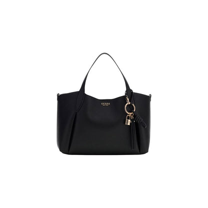 Bolso de Mano Guess de Polietileno Negro Estructurado