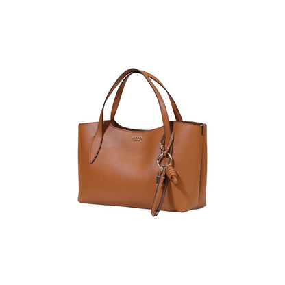 Guess Lucci Girlfriend Satchel Beige Polyethylene Handbag