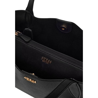 Bolso de Mano Guess de Polietileno Negro Estructurado