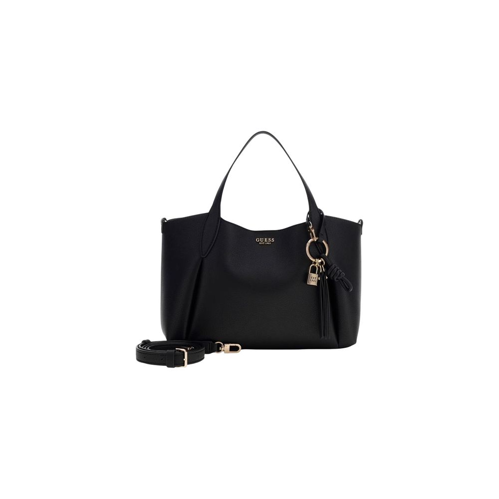 Bolso de Mano Guess de Polietileno Negro Estructurado