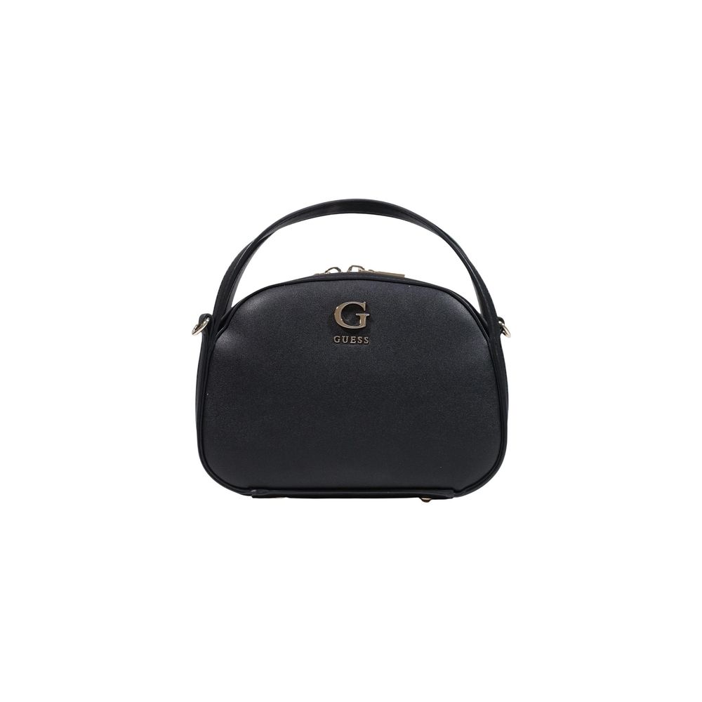 Bolso De Mano Guess Negro De Polietileno - Acabado Compacto Y Resistente