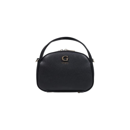 Bolso De Mano Guess Negro De Polietileno - Acabado Compacto Y Resistente