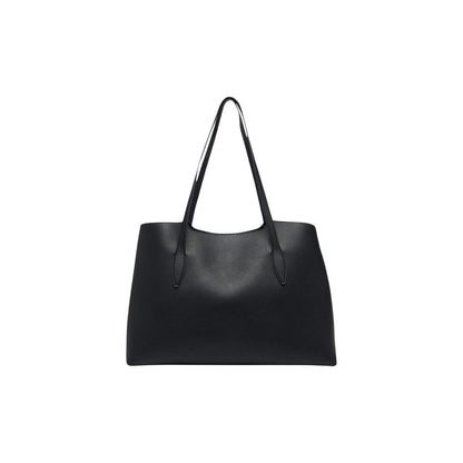 Guess Bolso Negro De Polietileno Gran Capacidad Y Diseño Estructural