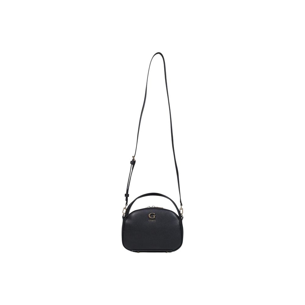 Bolso De Mano Guess Negro De Polietileno - Acabado Compacto Y Resistente