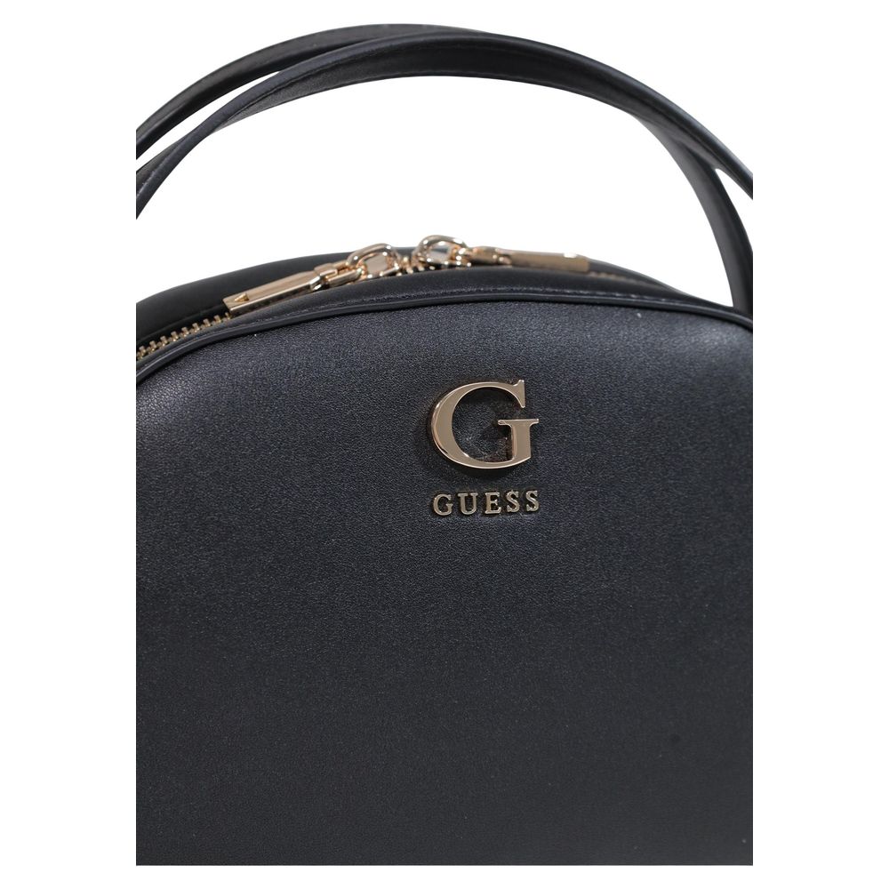 Bolso De Mano Guess Negro De Polietileno - Acabado Compacto Y Resistente