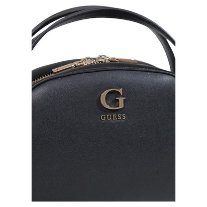Bolso De Mano Guess Negro De Polietileno - Acabado Compacto Y Resistente