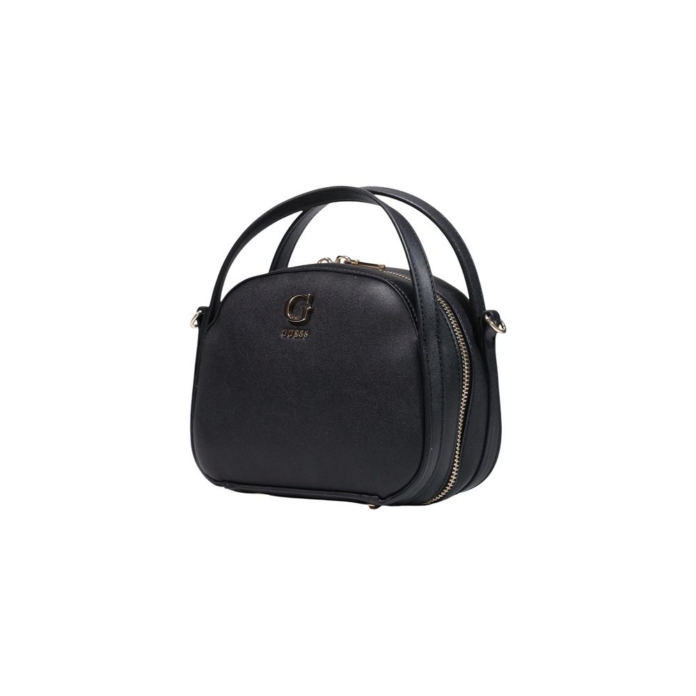 Bolso De Mano Guess Negro De Polietileno - Acabado Compacto Y Resistente